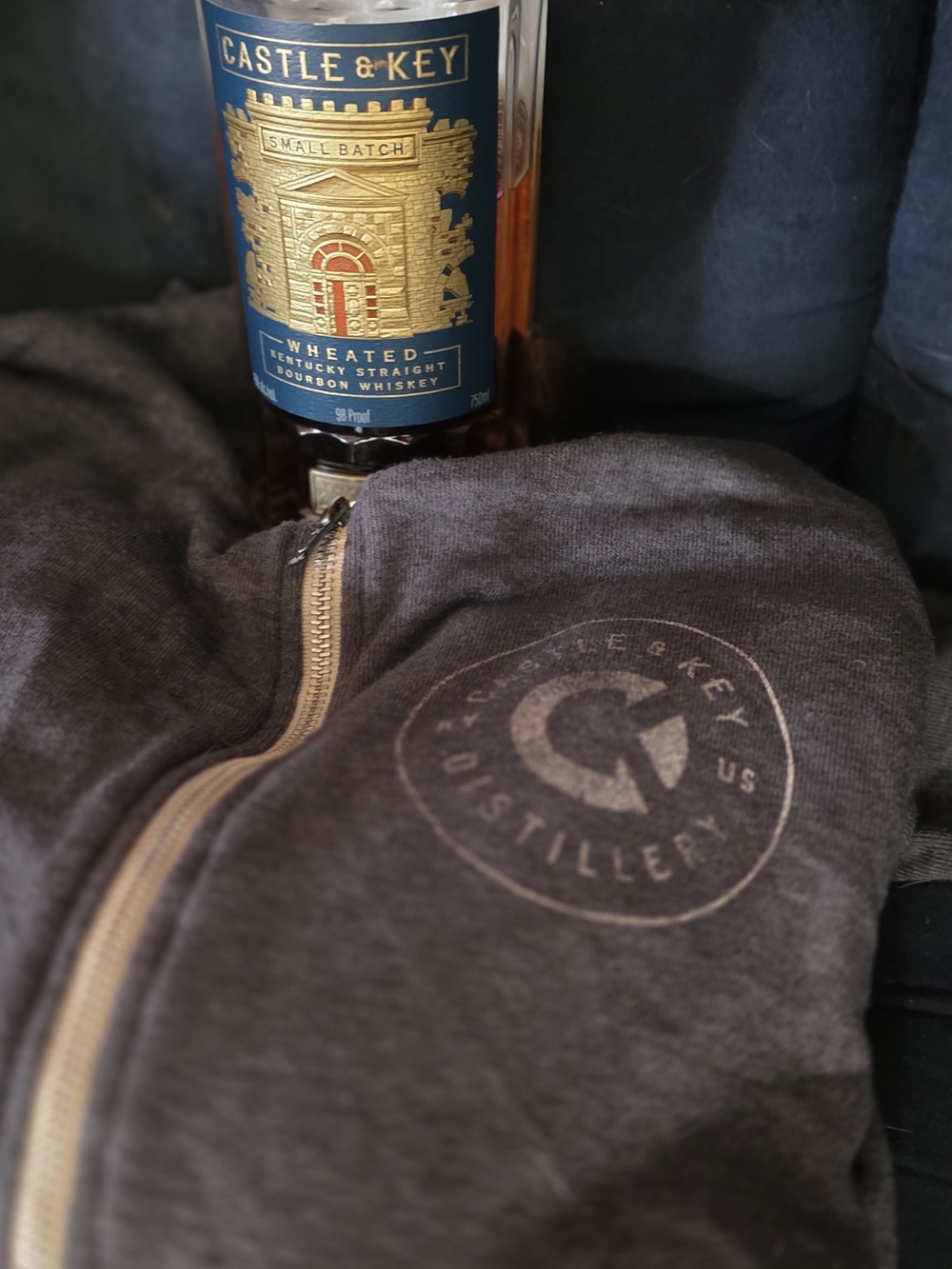 Original Castle & Key Distillery Zip-Up Sweater